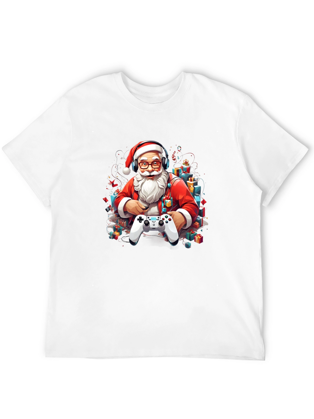 Gamer Santa T-Shirt - Holiday Gaming Apparel