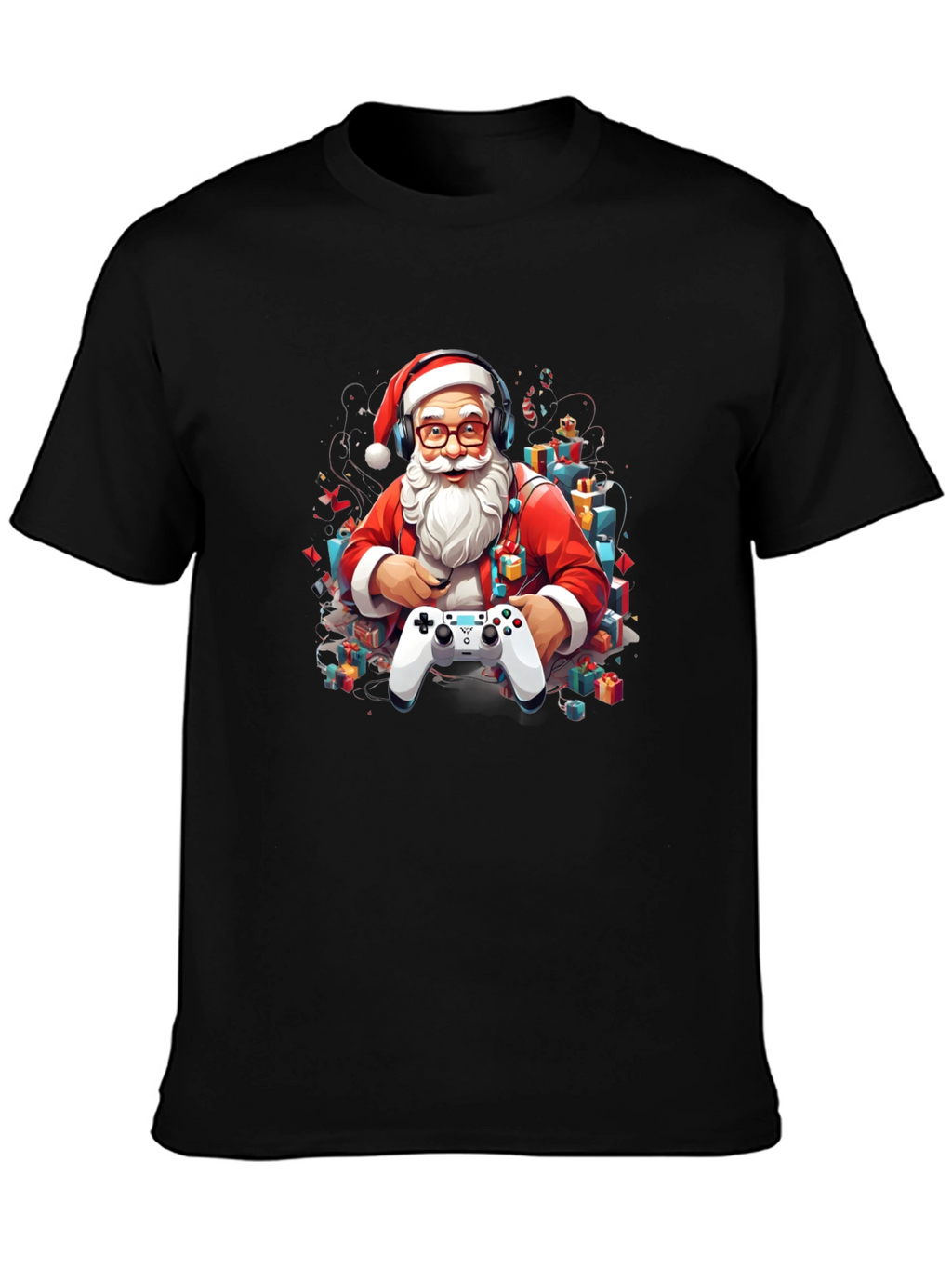 Gamer Santa T-Shirt - Holiday Gaming Apparel