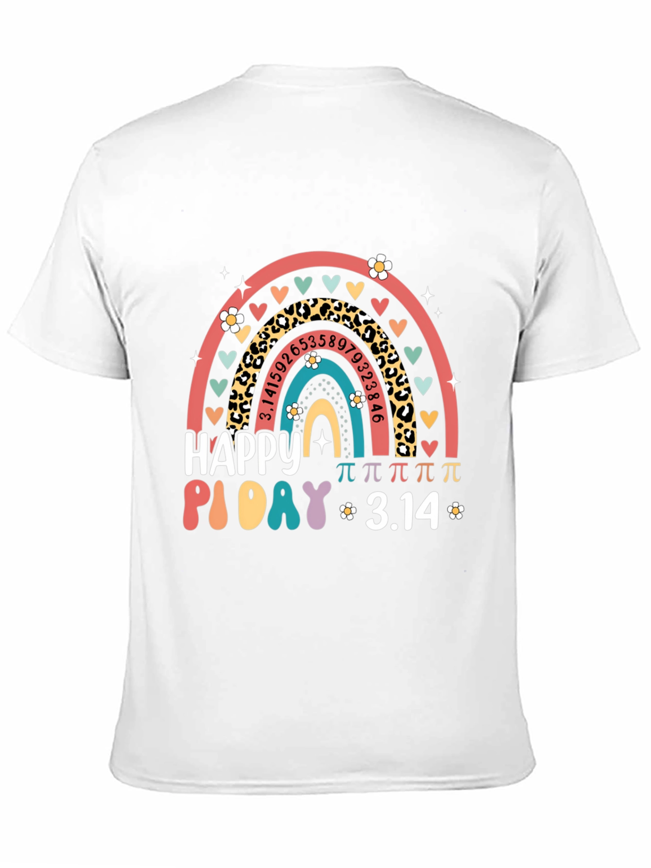 Happy Pi Day Rainbow Graphic T-Shirt