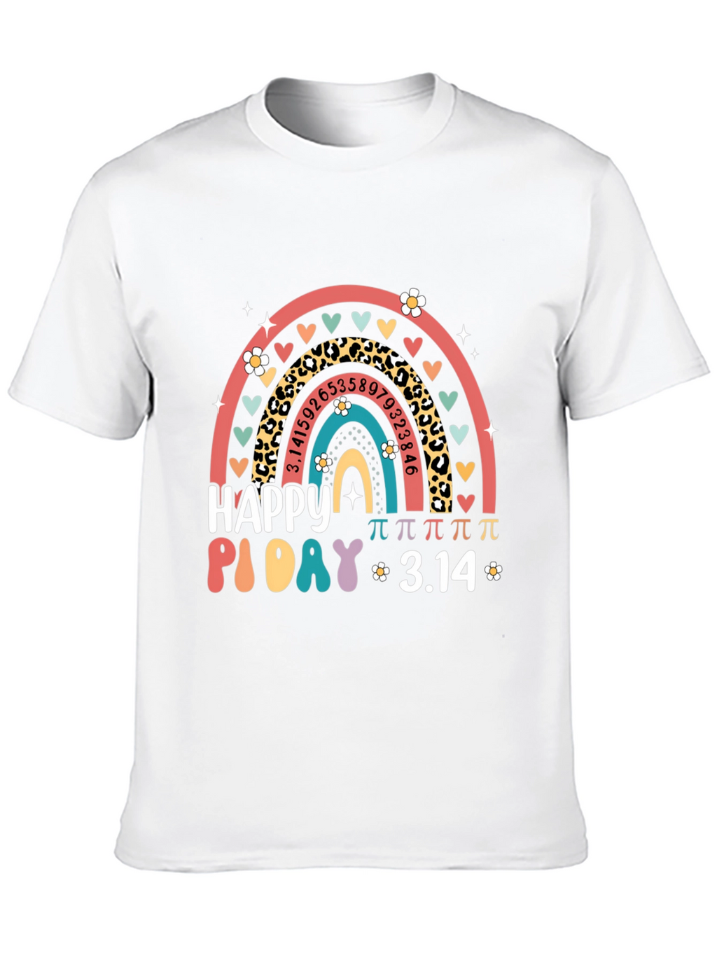 Happy Pi Day Rainbow Graphic T-Shirt