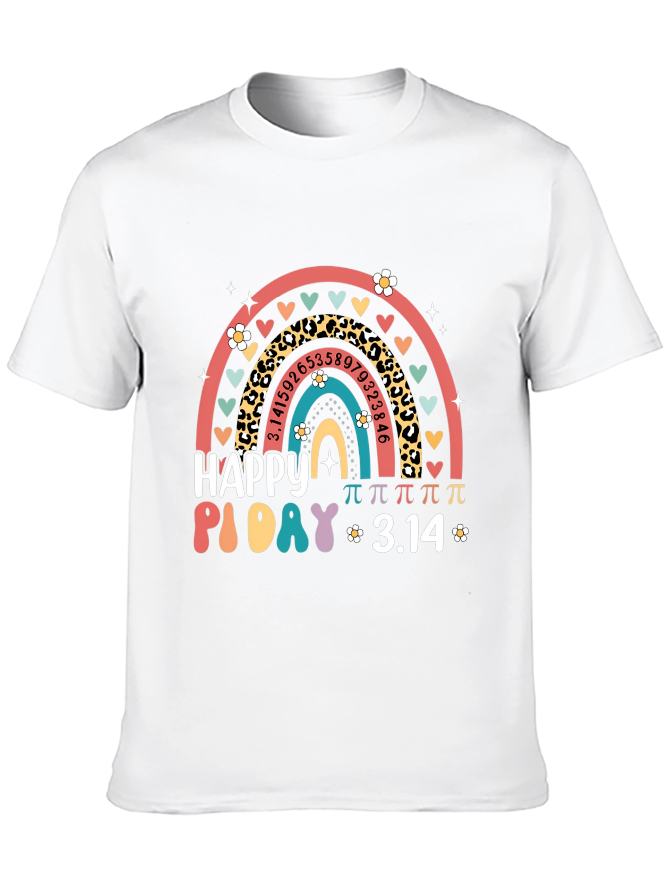 Happy Pi Day Rainbow Graphic T-Shirt