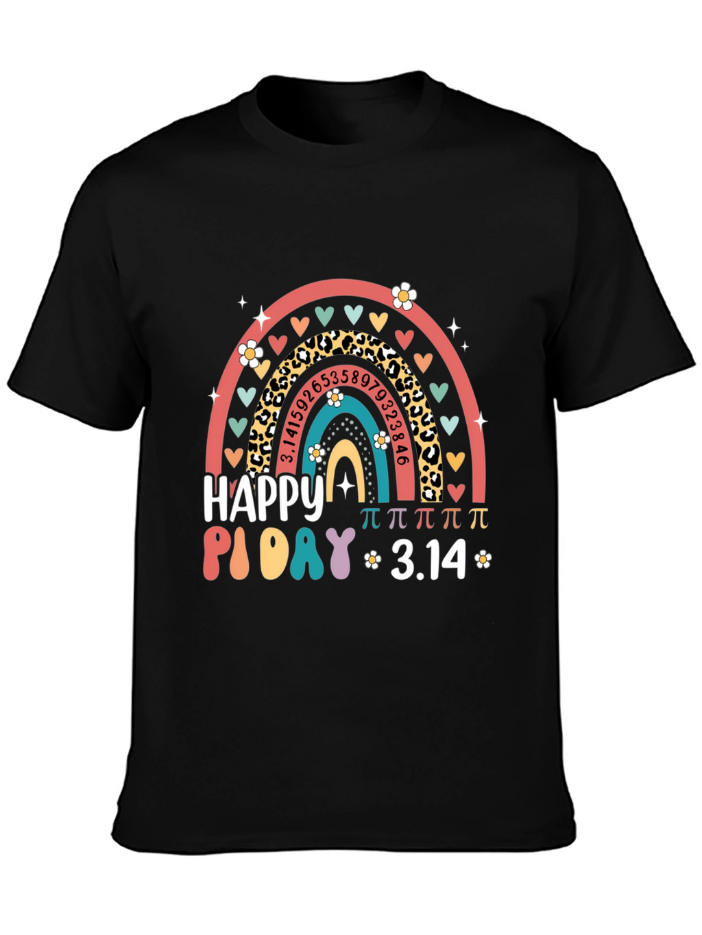Happy Pi Day Rainbow Graphic T-Shirt