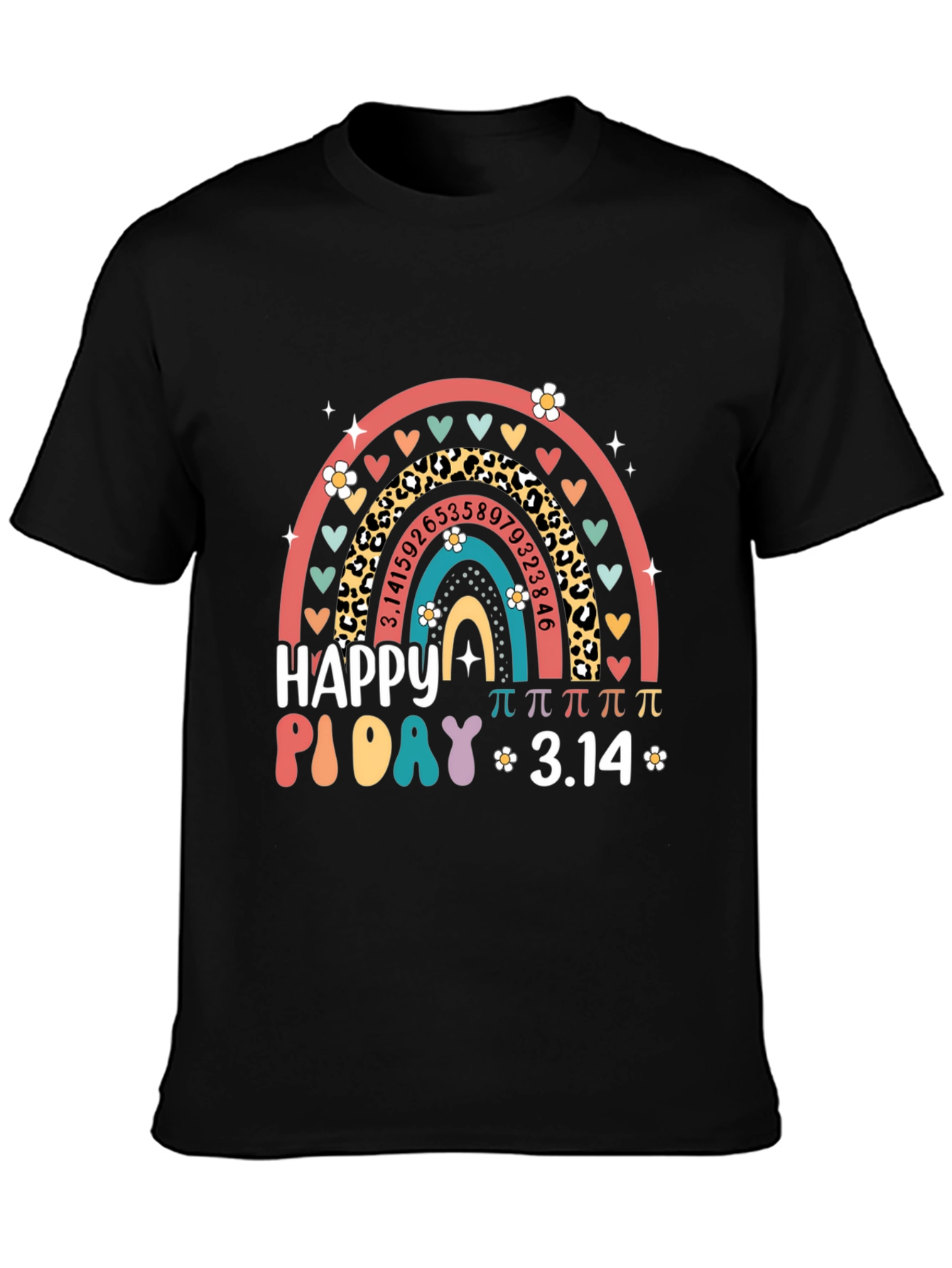 Happy Pi Day Rainbow Graphic T-Shirt