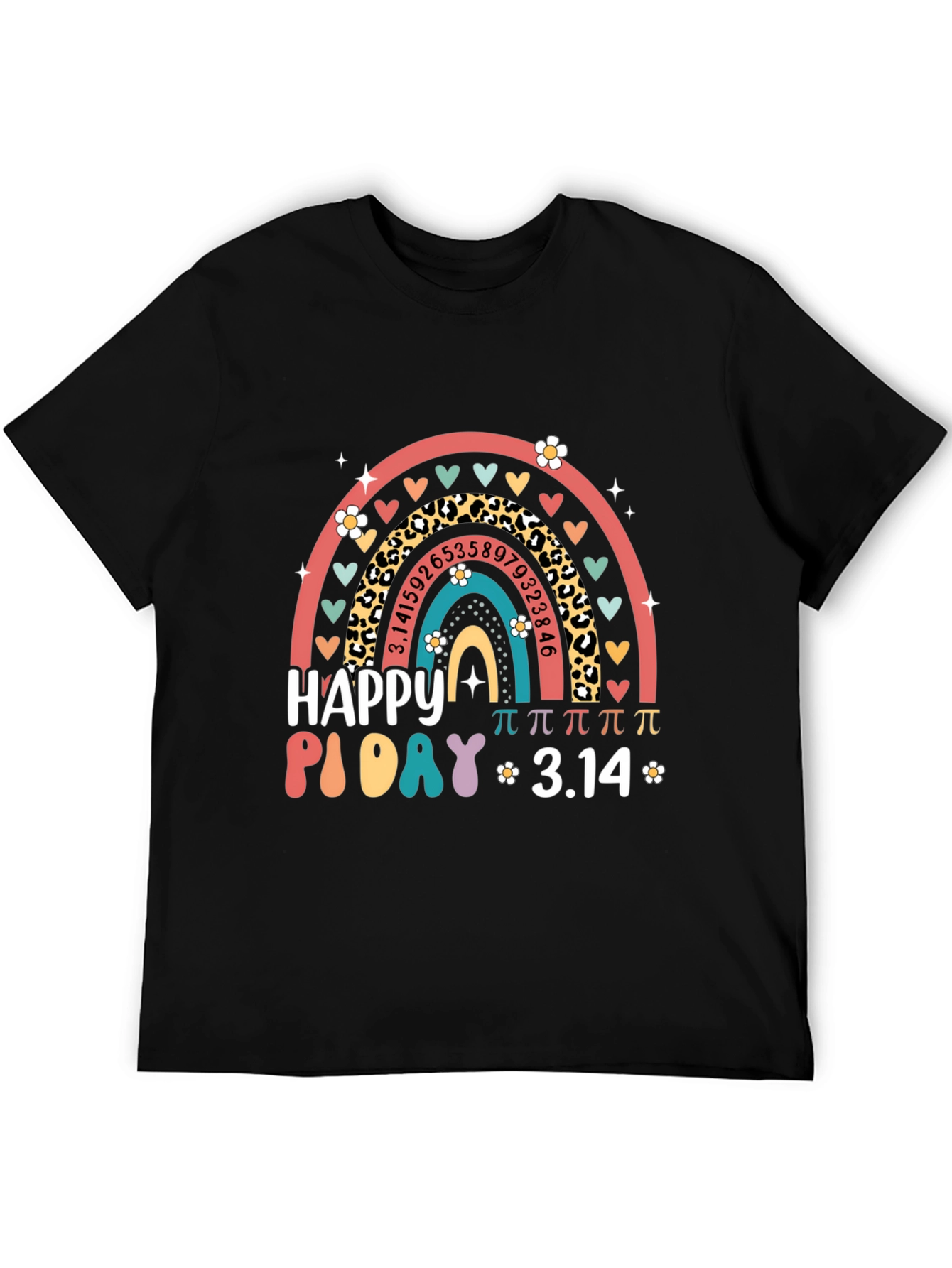 Happy Pi Day Rainbow Graphic T-Shirt