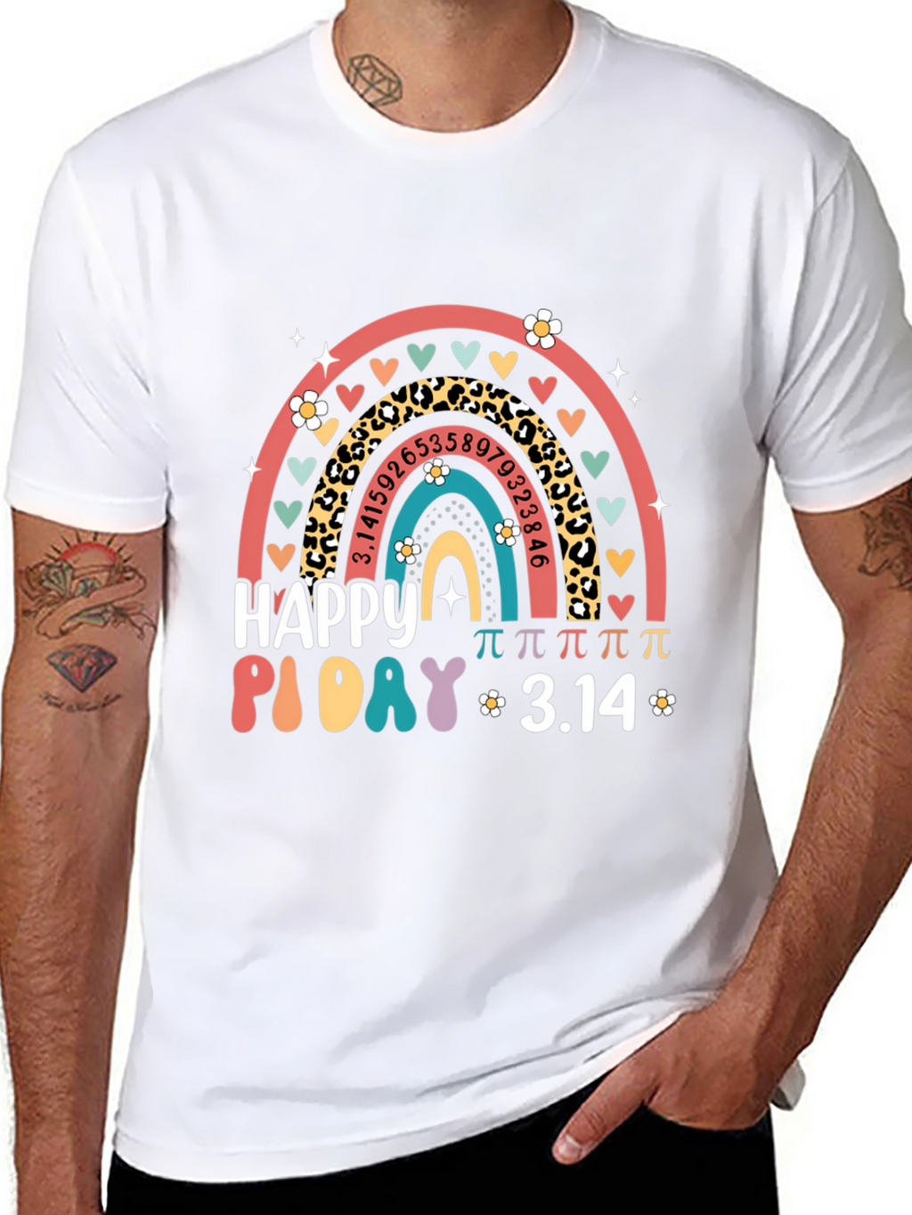 Happy Pi Day Rainbow Graphic T-Shirt