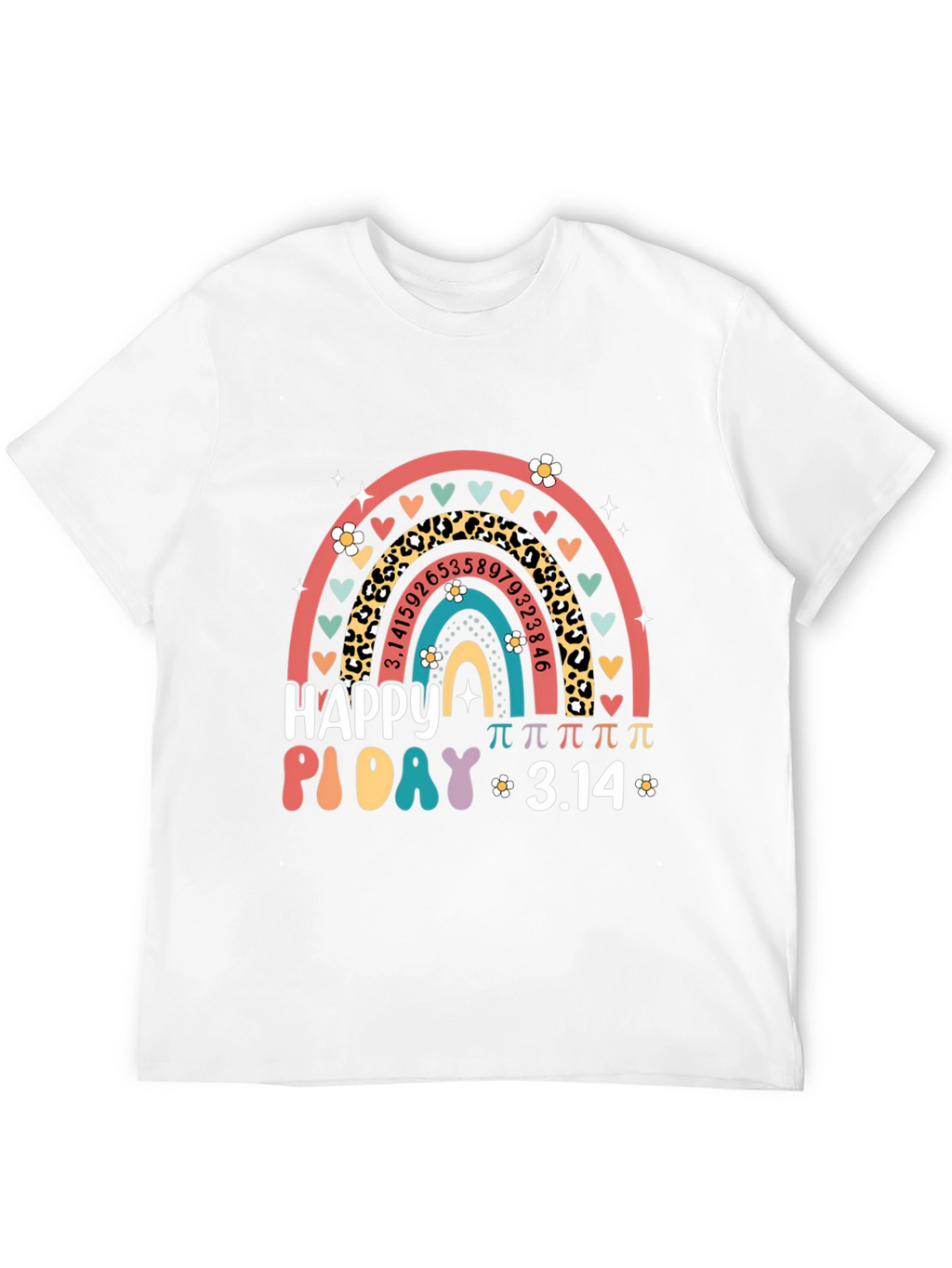 Happy Pi Day Rainbow Graphic T-Shirt