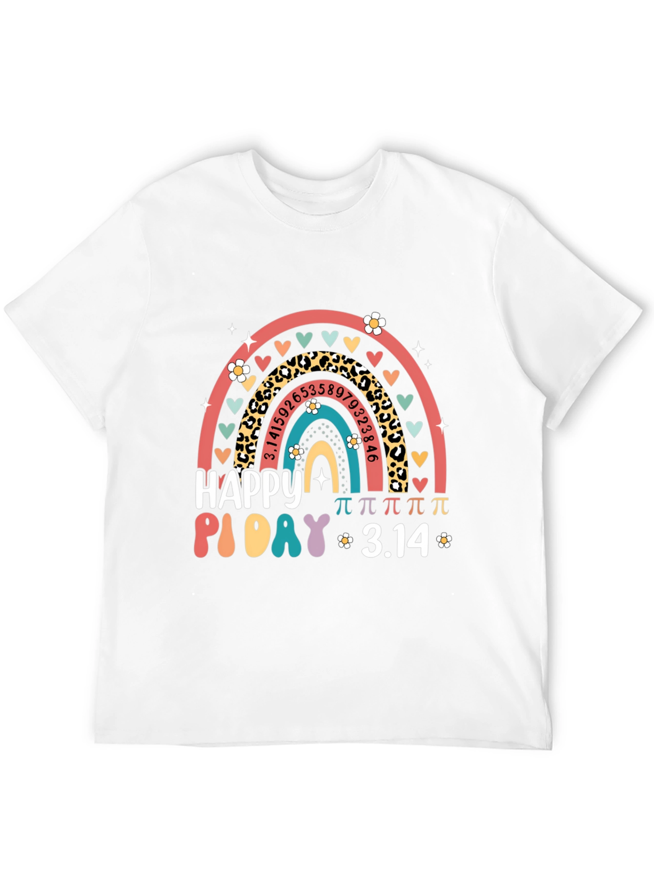 Happy Pi Day Rainbow Graphic T-Shirt