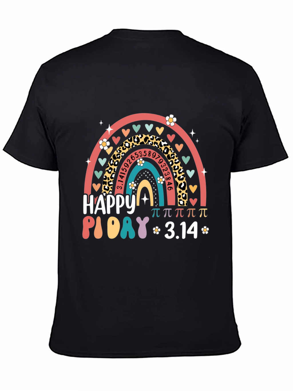 Happy Pi Day Rainbow Graphic T-Shirt