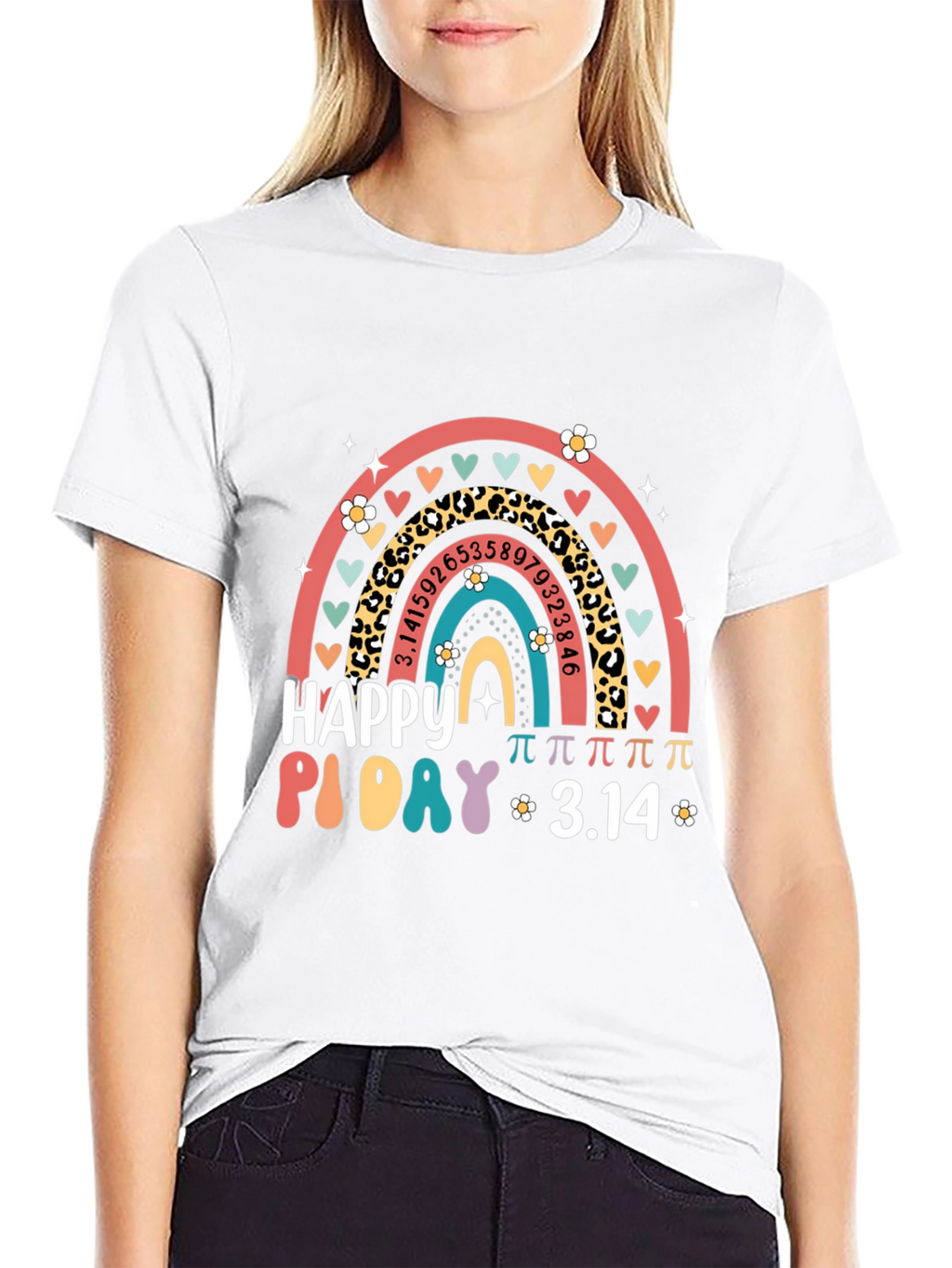 Happy Pi Day Rainbow Graphic T-Shirt