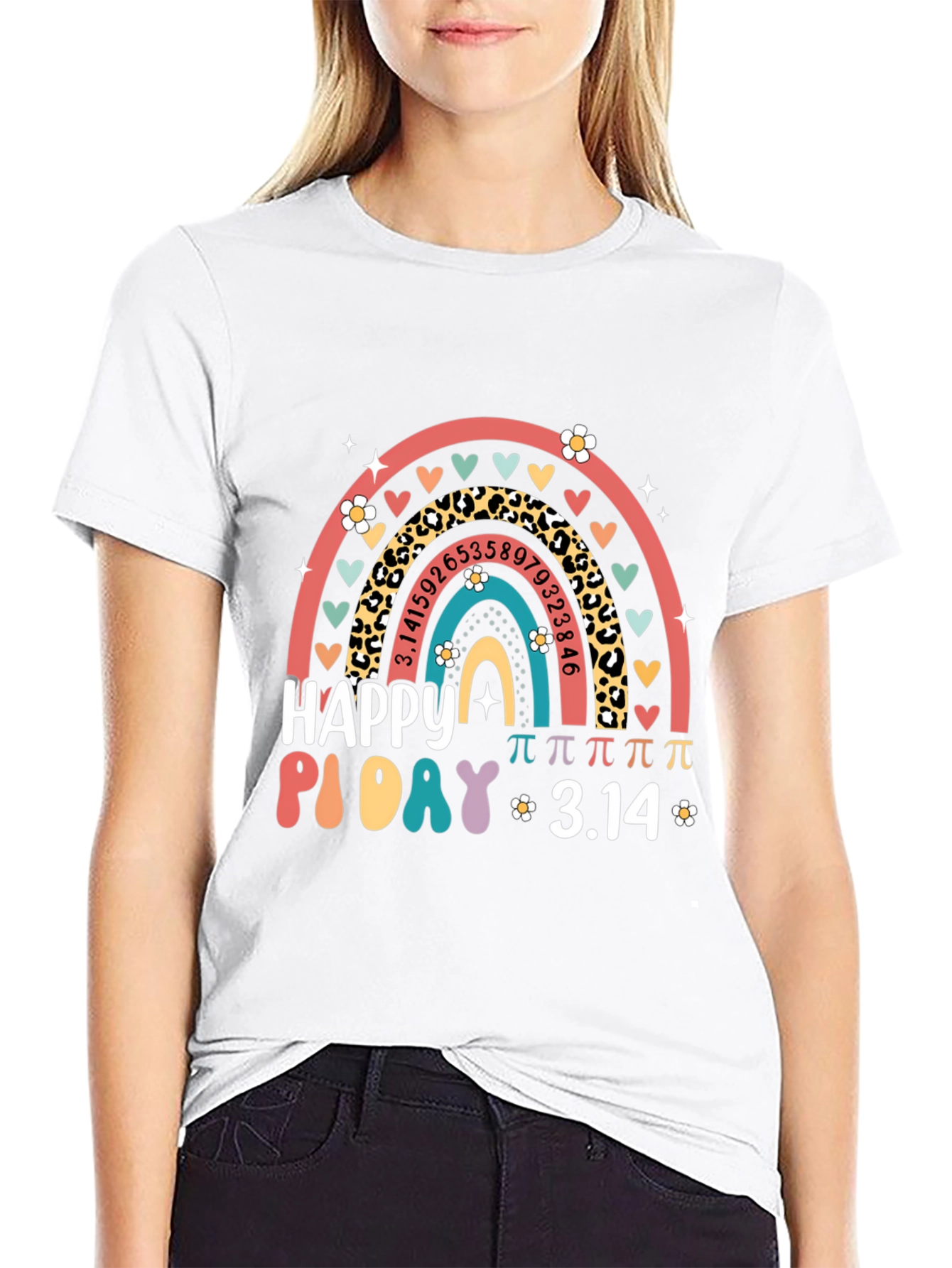Happy Pi Day Rainbow Graphic T-Shirt