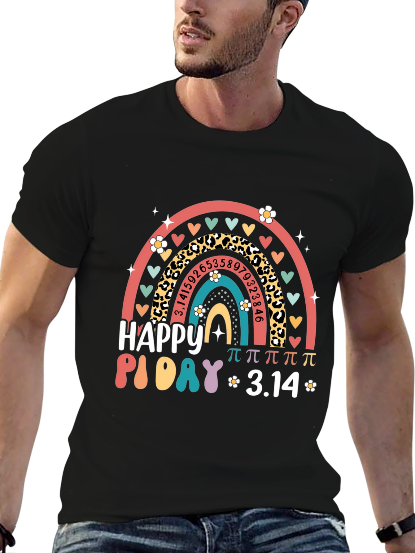 Happy Pi Day Rainbow Graphic T-Shirt
