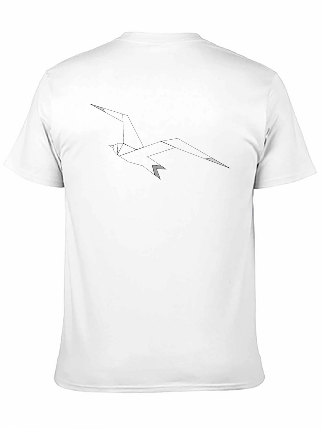 Geometric Bird Graphic Black T-Shirt
