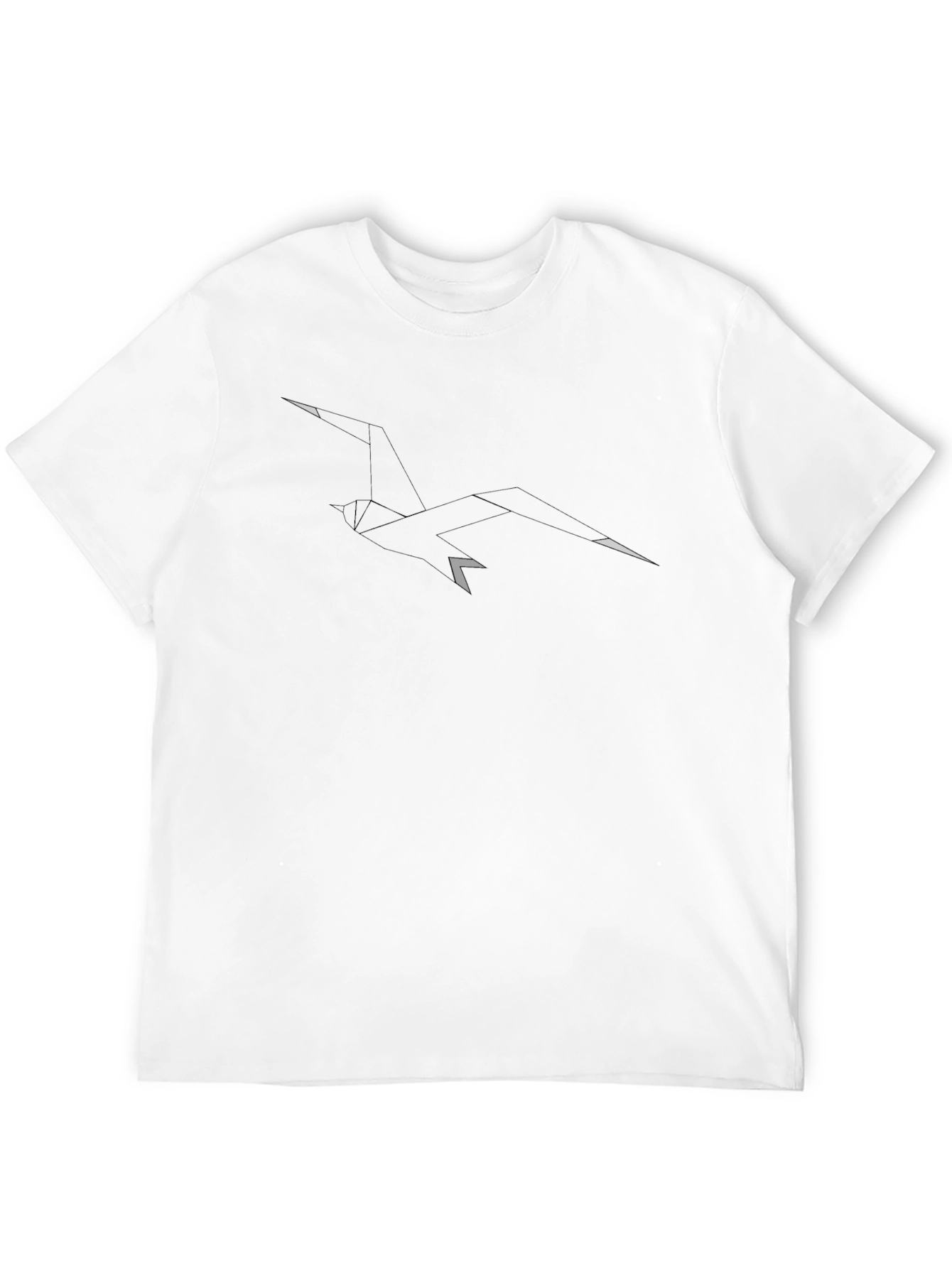 Geometric Bird Graphic Black T-Shirt