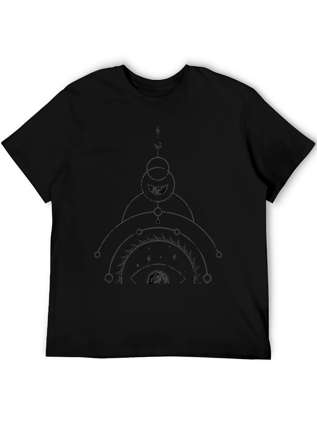 Geometric Galaxy Black Tee