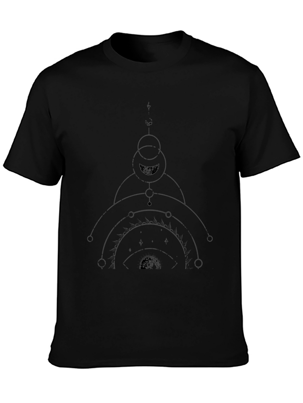 Geometric Galaxy Black Tee