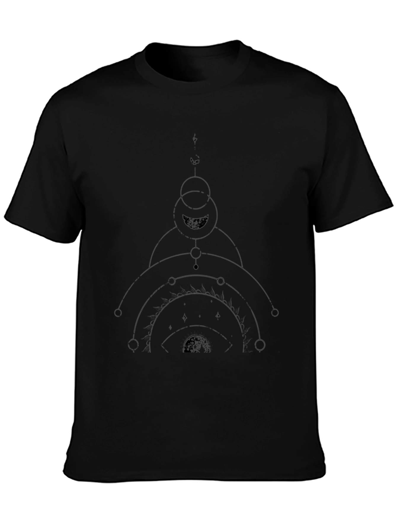 Geometric Galaxy Black Tee