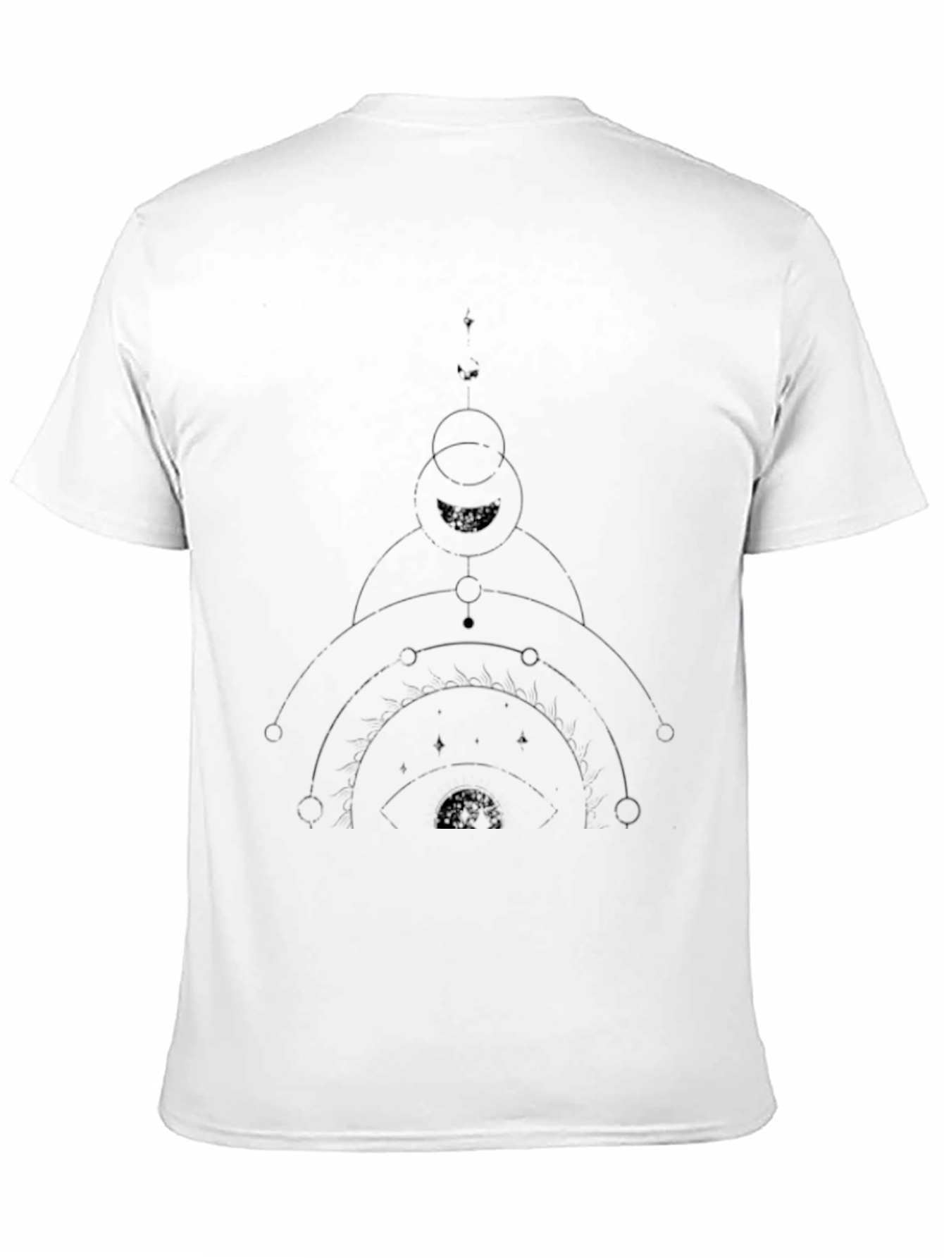 Geometric Galaxy Black Tee