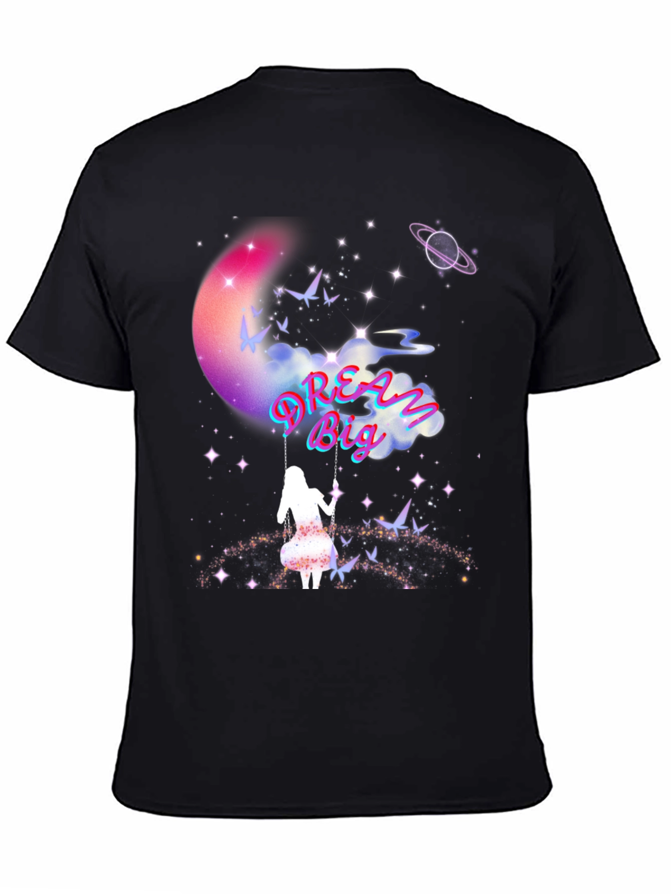 Dream Big Graphic Tee - Celestial Swing Design