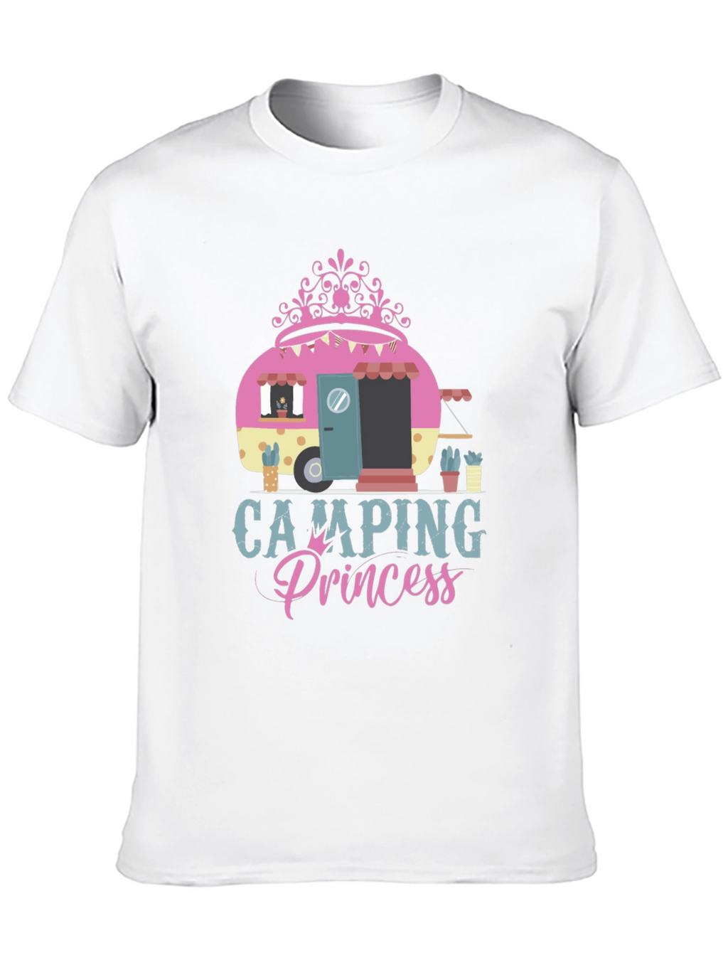 Camping Princess Graphic Tee - Black