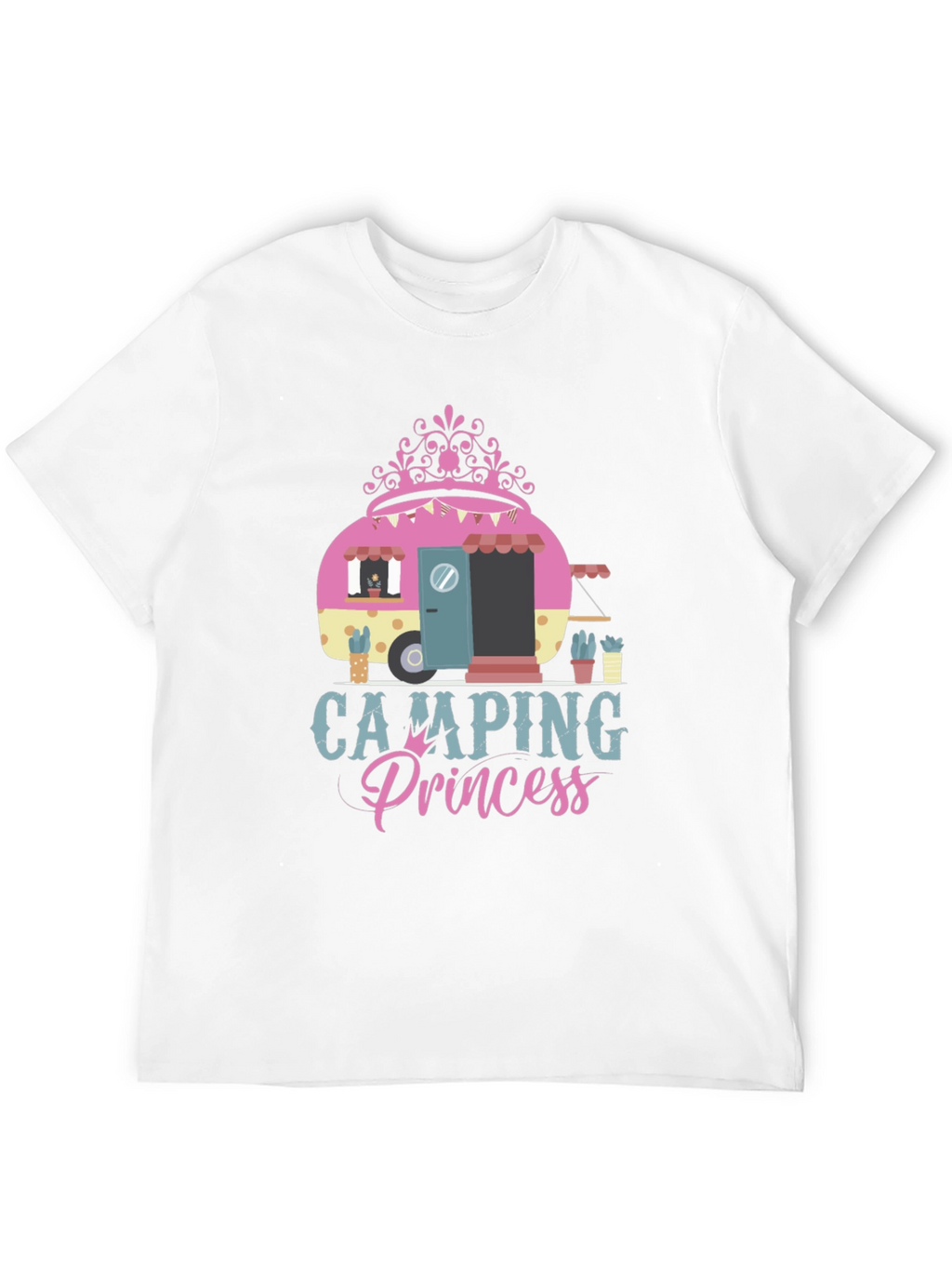 Camping Princess Graphic Tee - Black