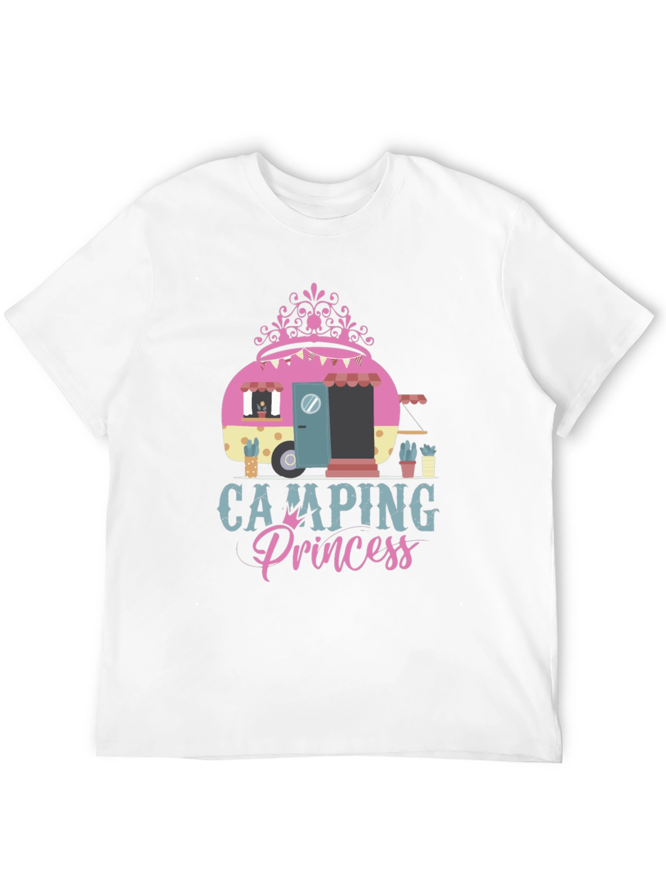 Camping Princess Graphic Tee - Black