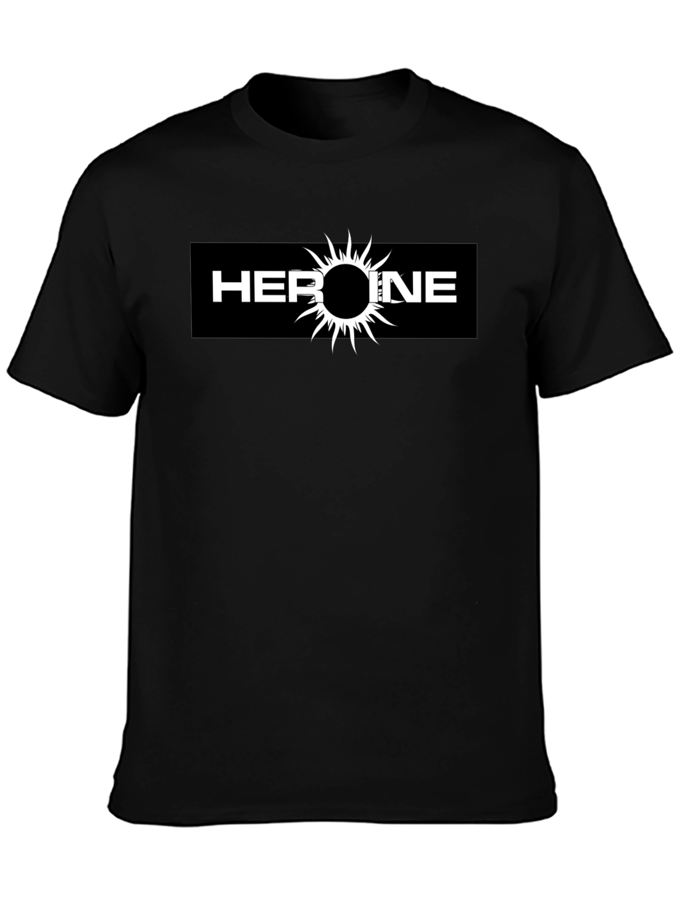 Heroine Graphic Tee - Black Cotton T-Shirt