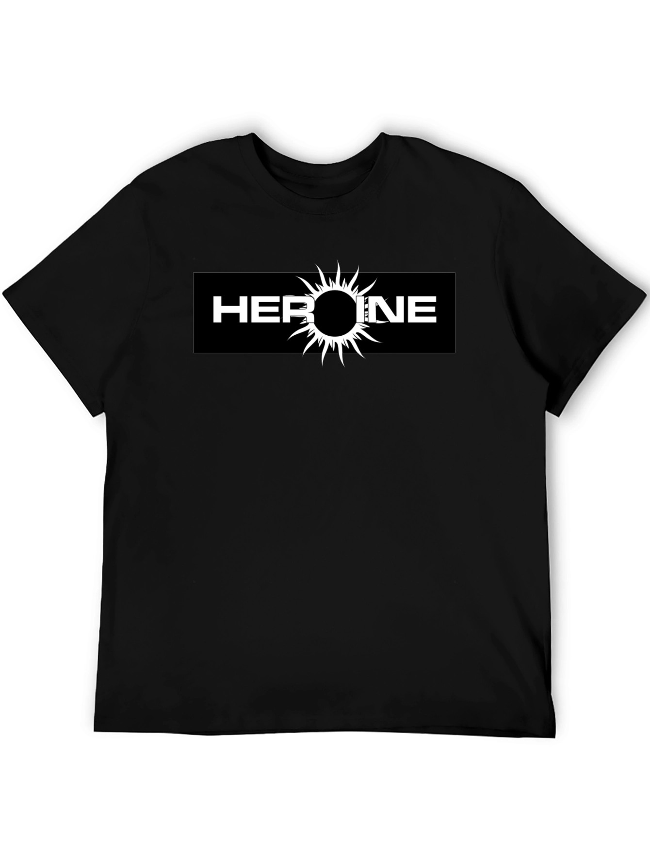 Heroine Graphic Tee - Black Cotton T-Shirt