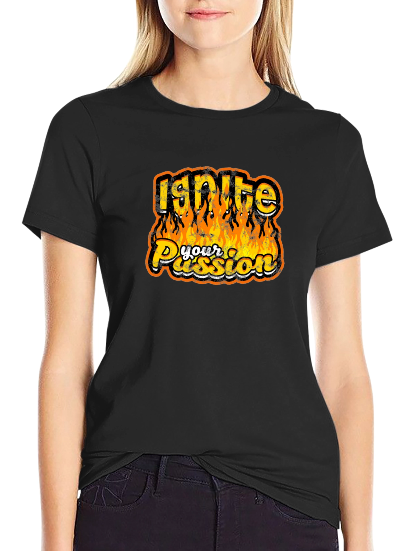 Ignite Your Passion Graphic Tee - Bold & Fiery Design