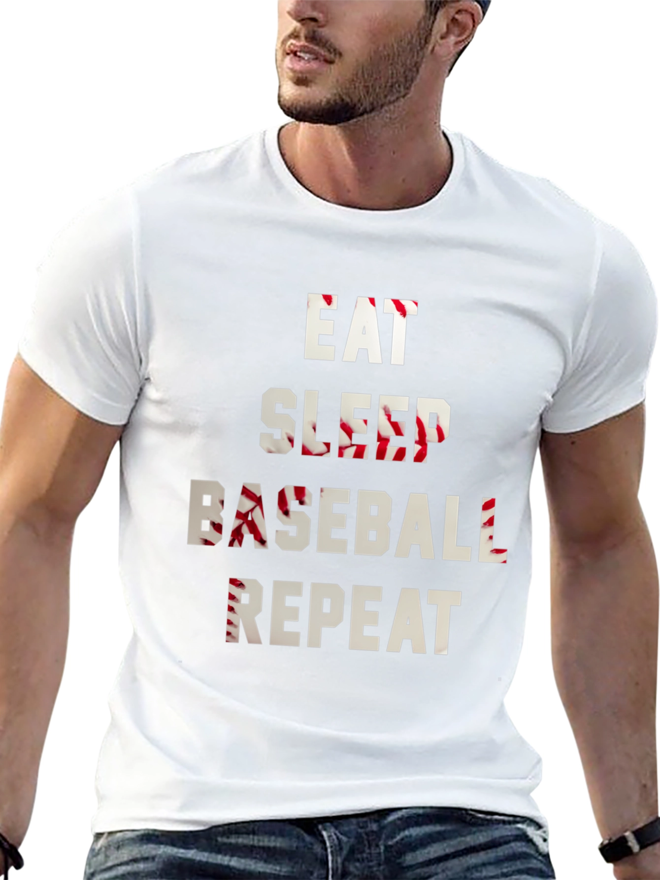 Eat Sleep Baseball Repeat Graphic Tee