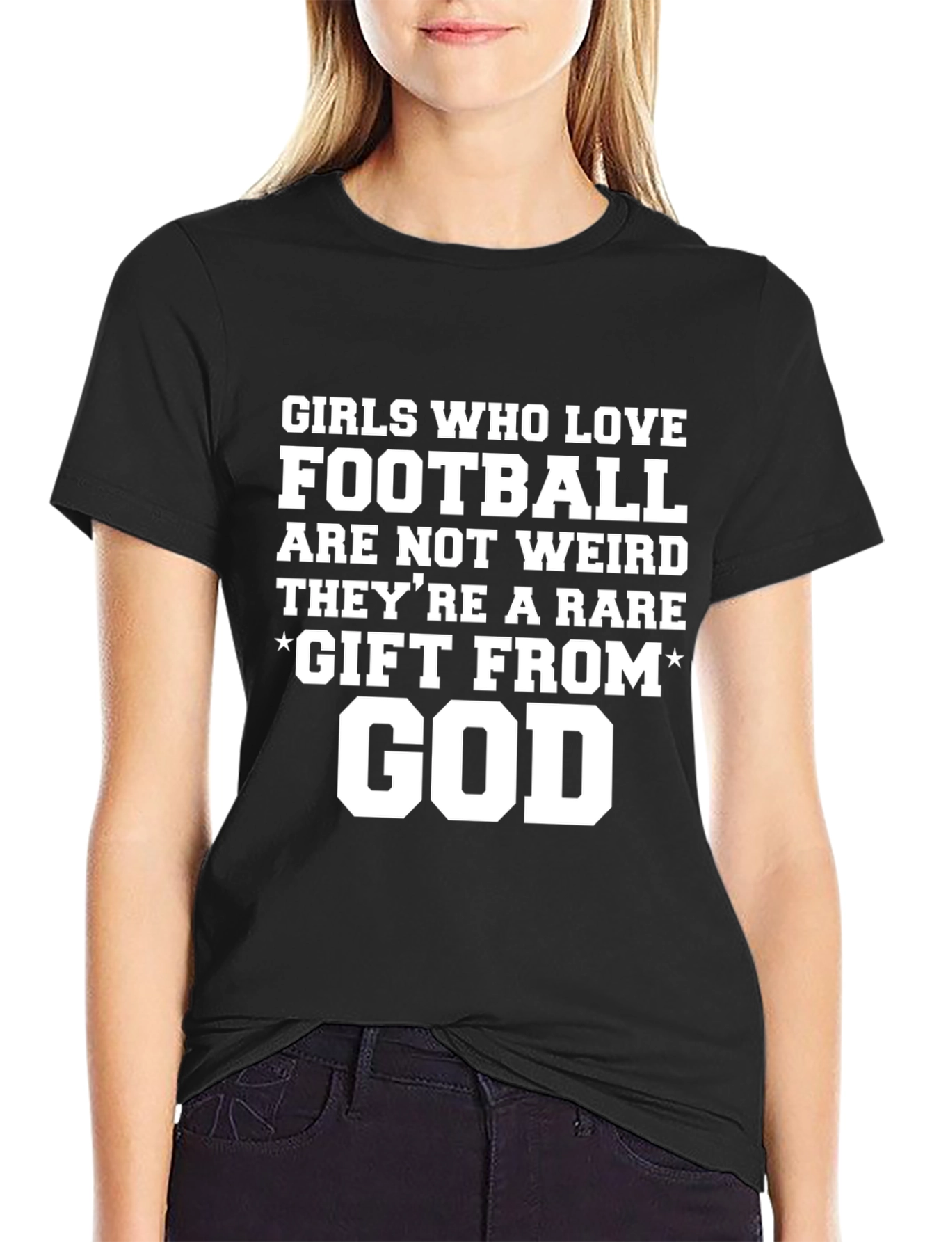 Girls Who Love Football T-Shirt