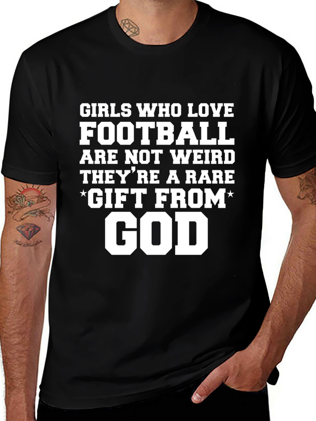 Girls Who Love Football T-Shirt