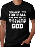 Girls Who Love Football T-Shirt