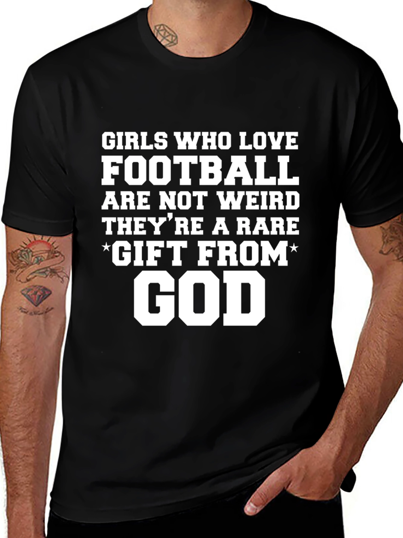 Girls Who Love Football T-Shirt