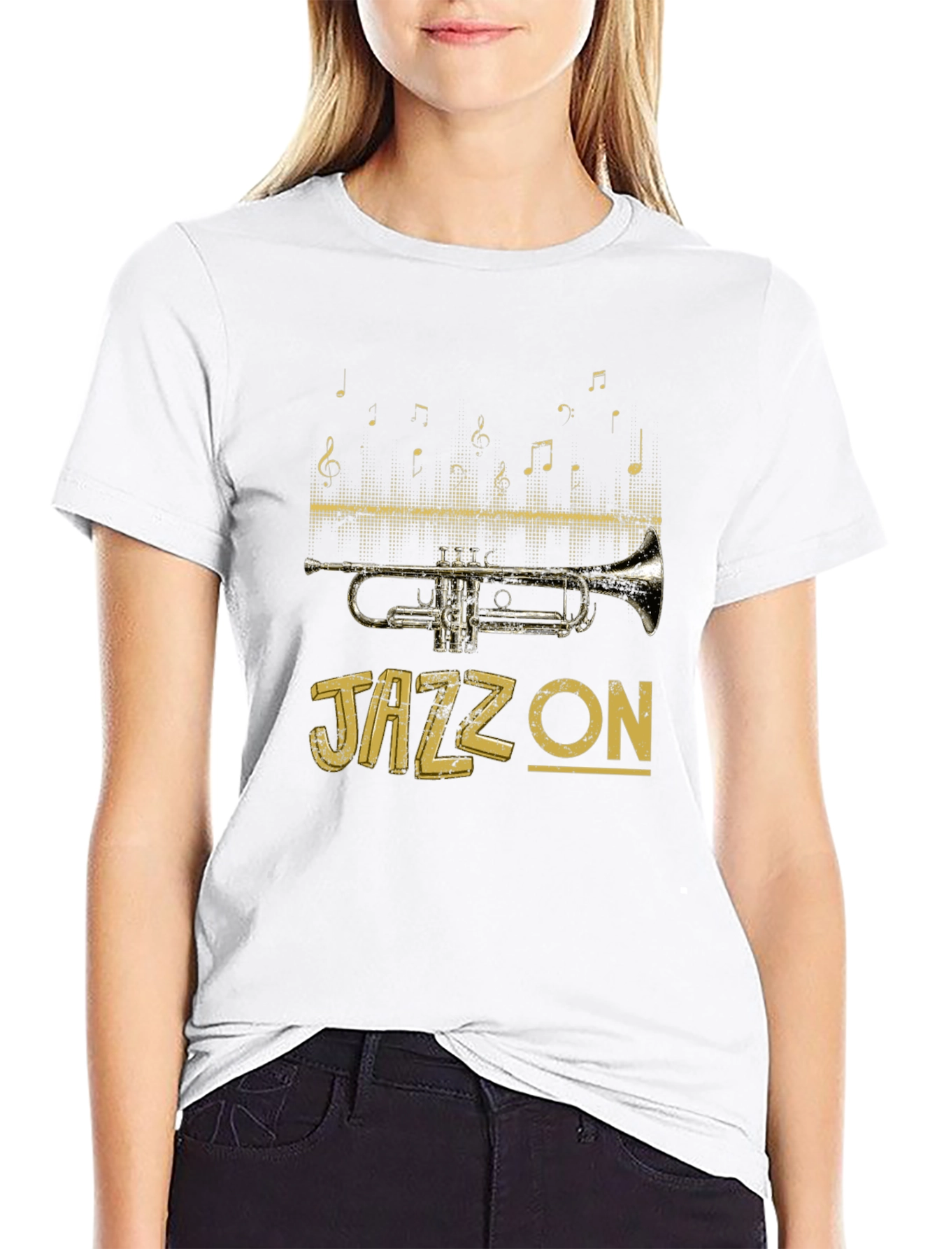 Jazz On T-Shirt - Trumpet Musical Tee