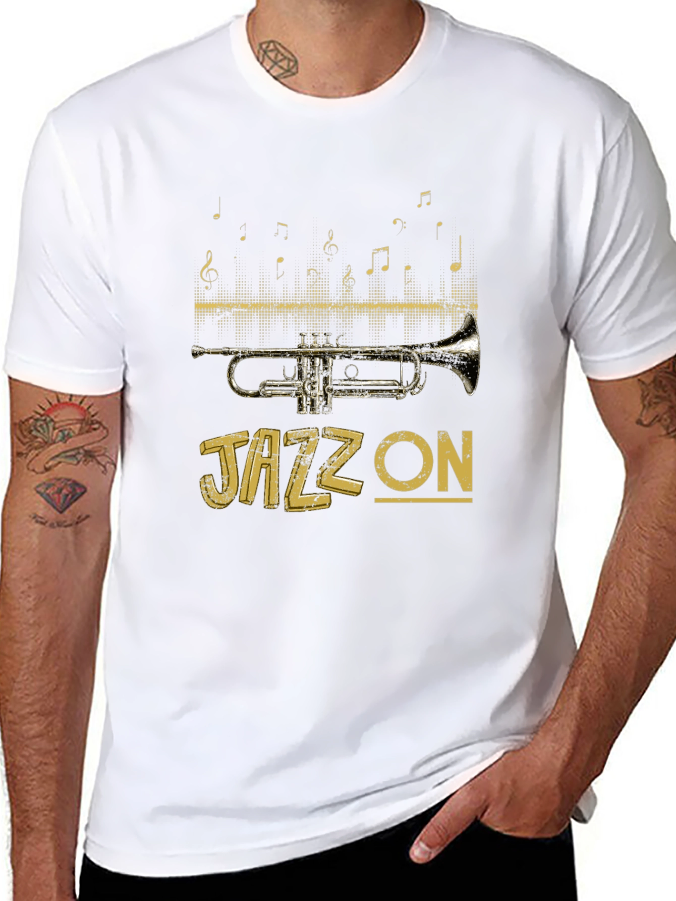 Jazz On T-Shirt - Trumpet Musical Tee