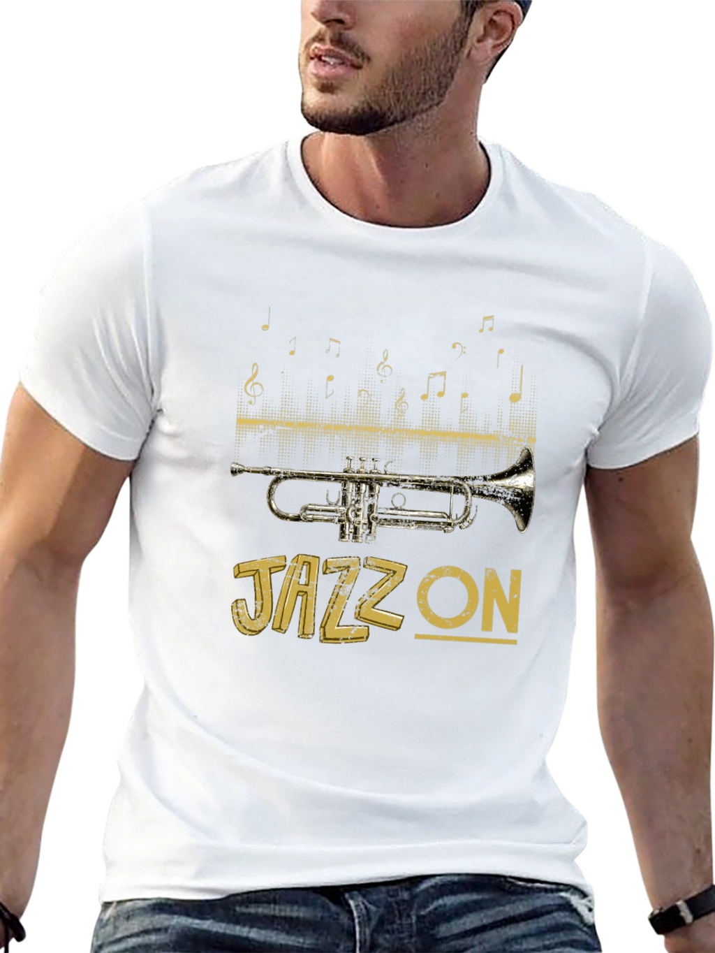 Jazz On T-Shirt - Trumpet Musical Tee
