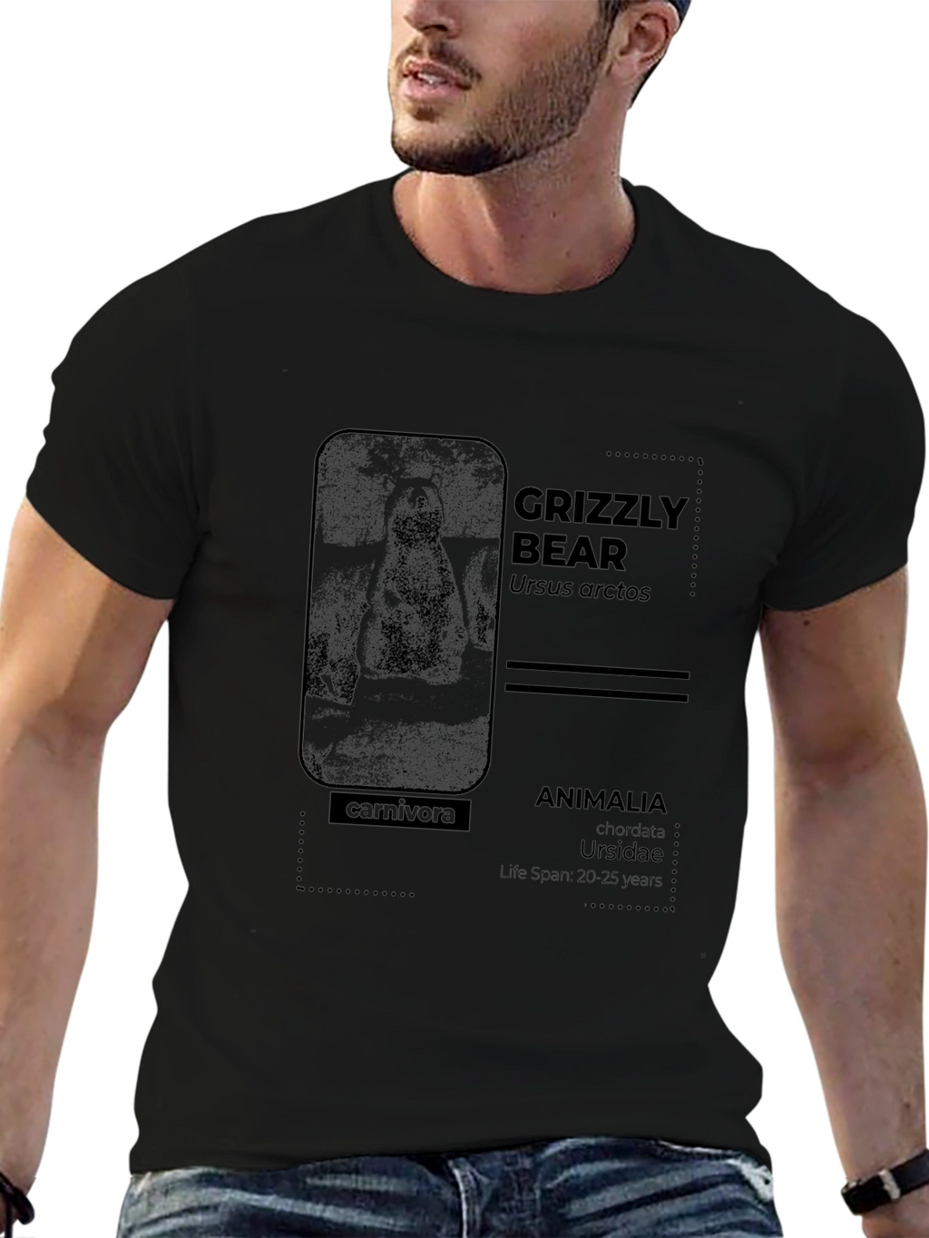 Grizzly Bear Info Graphic T-Shirt