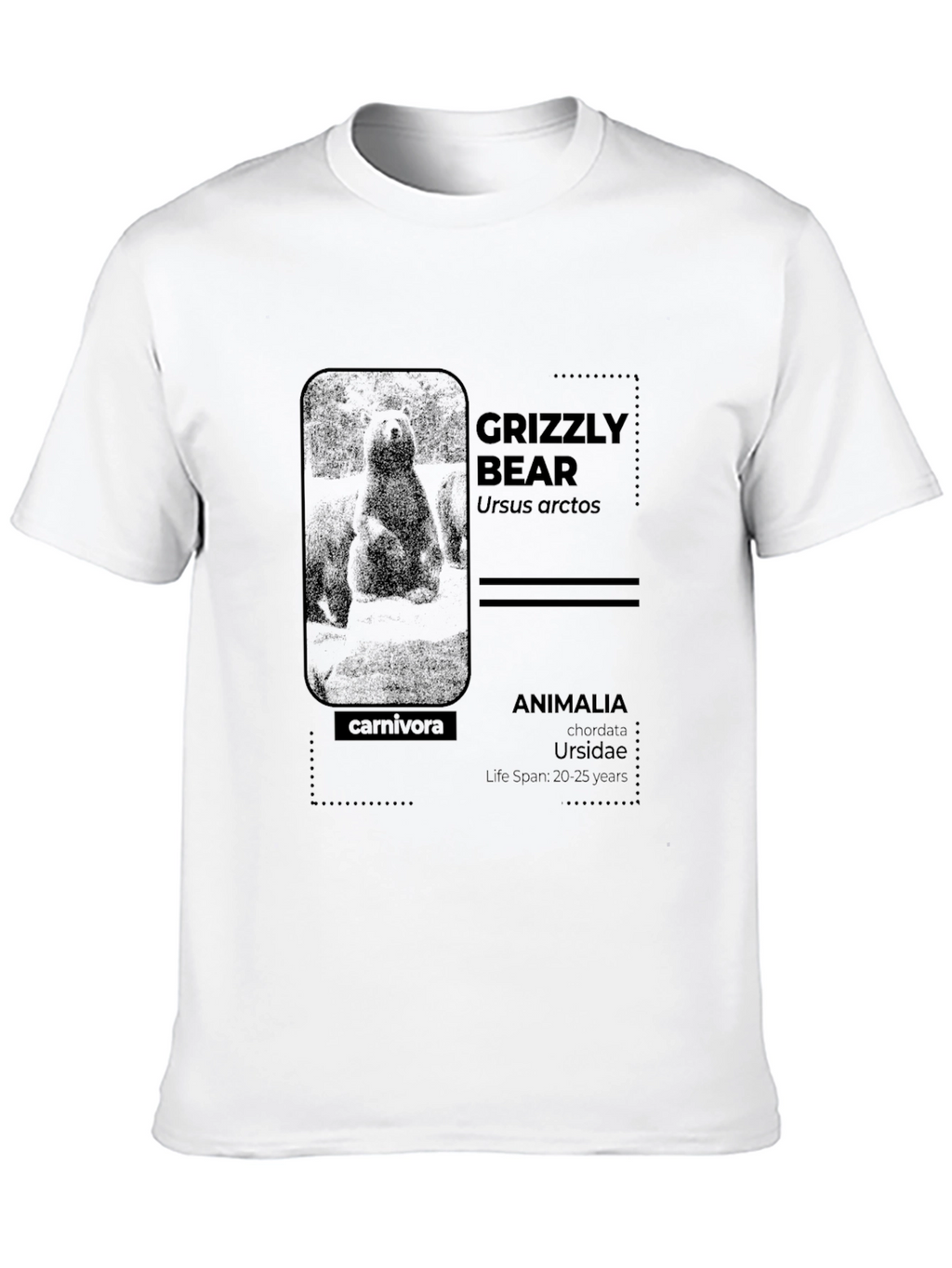 Grizzly Bear Info Graphic T-Shirt