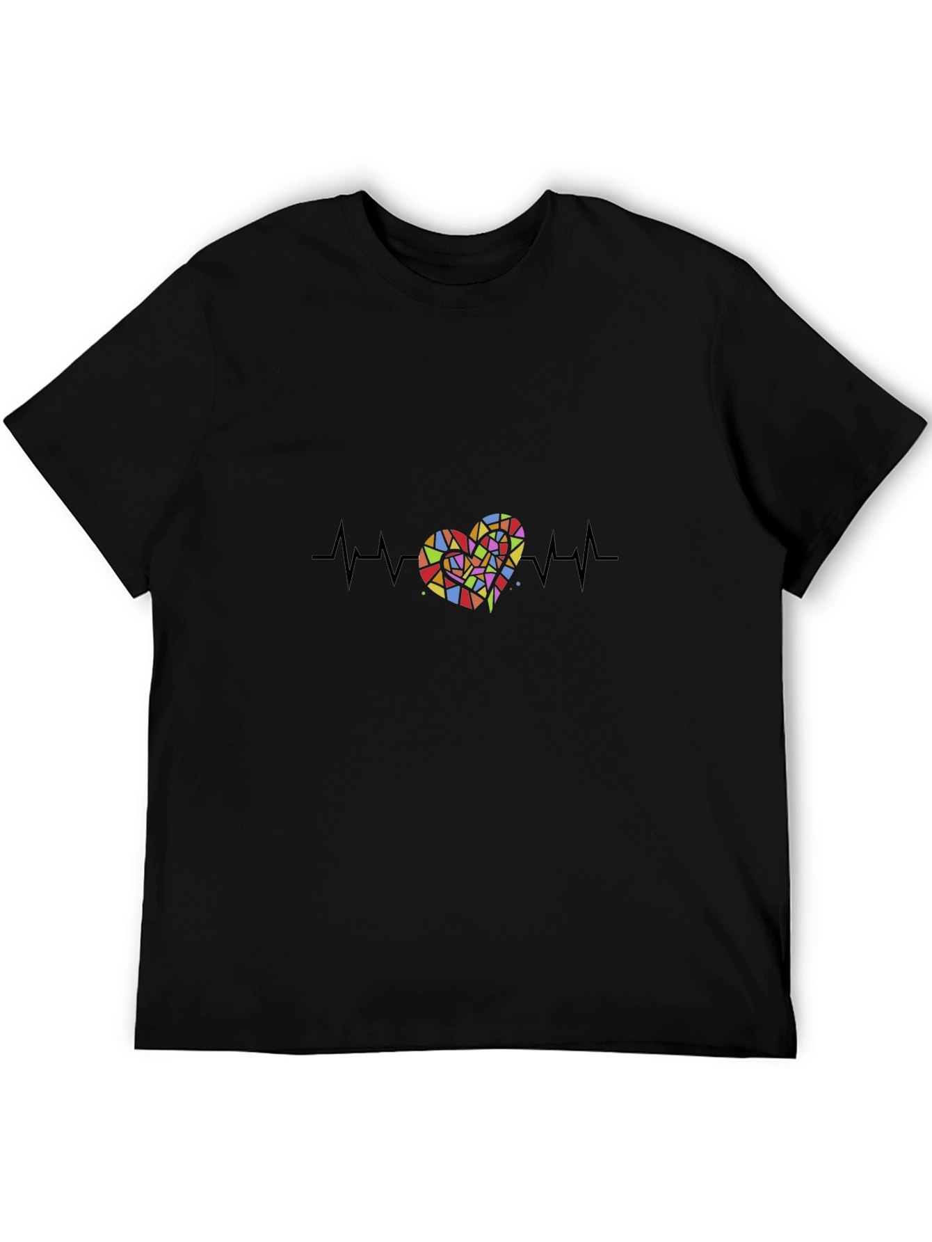 Heartbeat Heart Colorful Graphic Tee