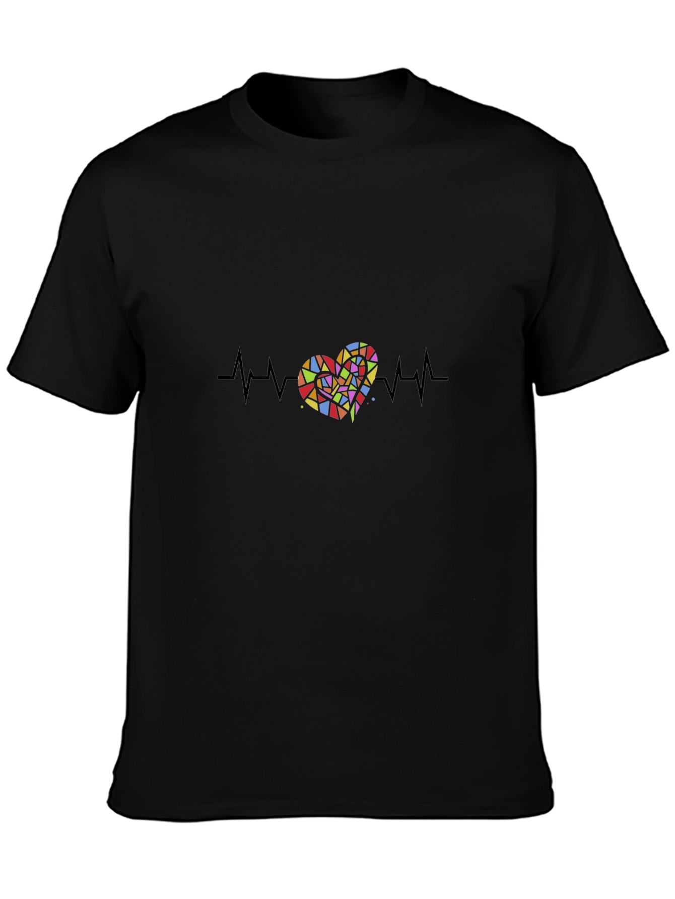 Heartbeat Heart Colorful Graphic Tee
