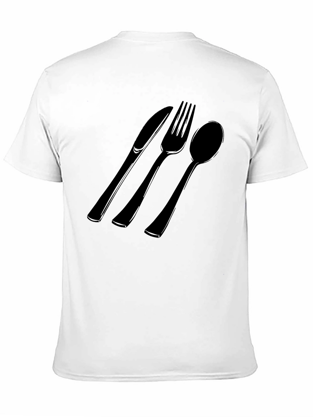 Cutlery Graphic Tee - Black Cotton T-Shirt