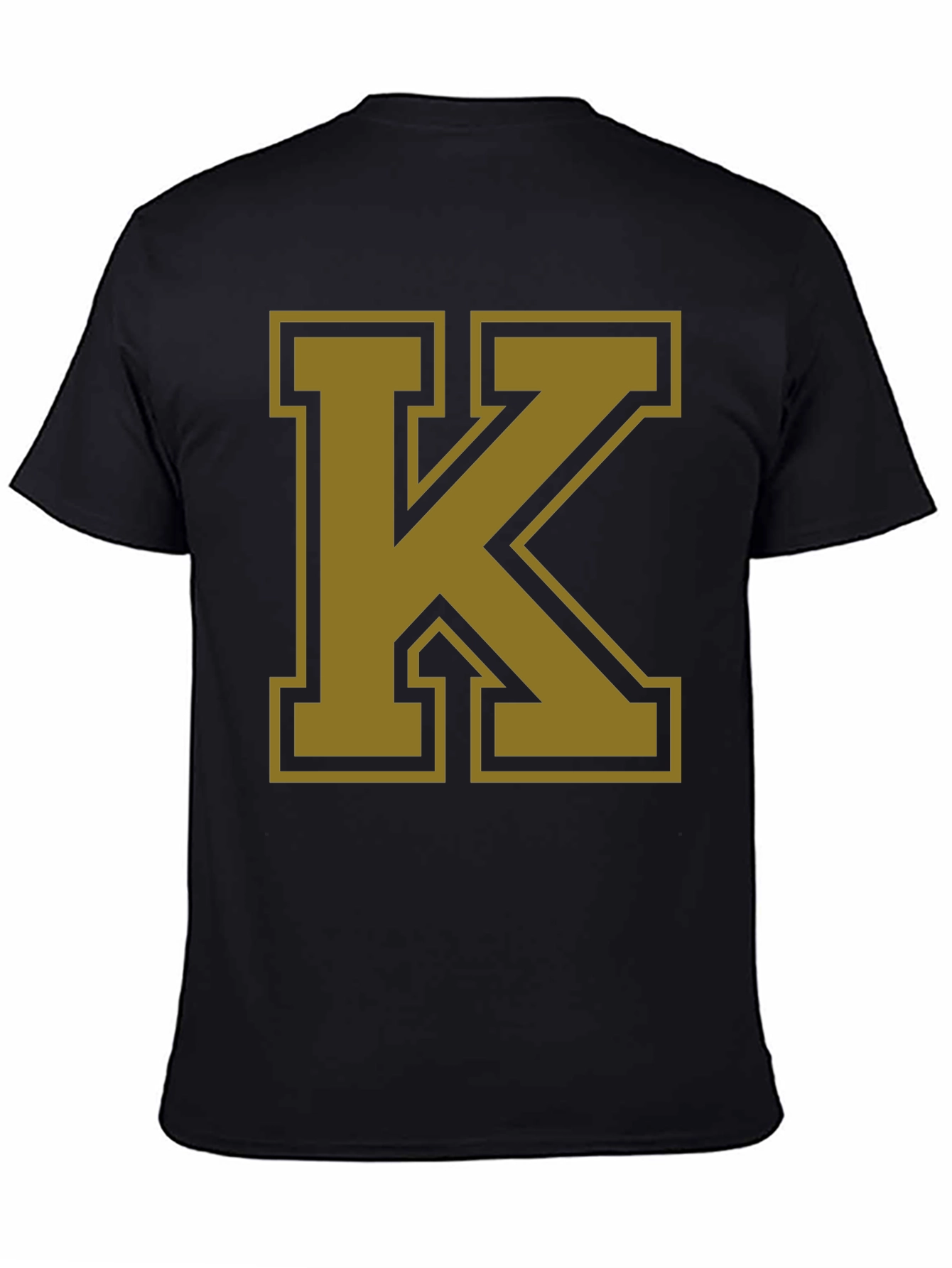 Bold Letter K Graphic T-Shirt - Black