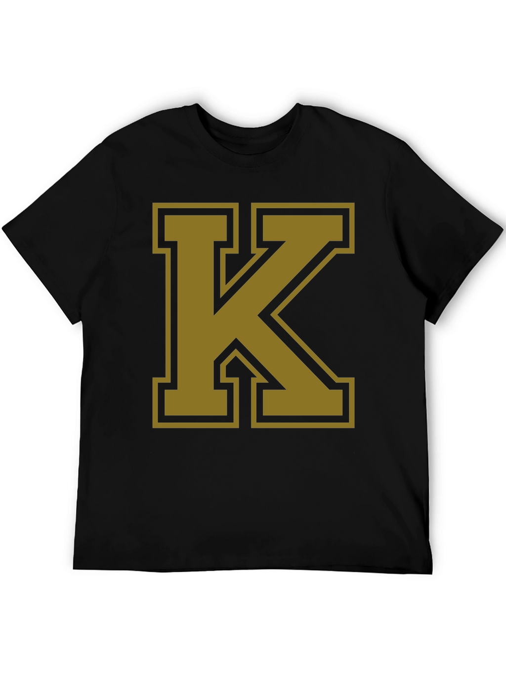 Bold Letter K Graphic T-Shirt - Black
