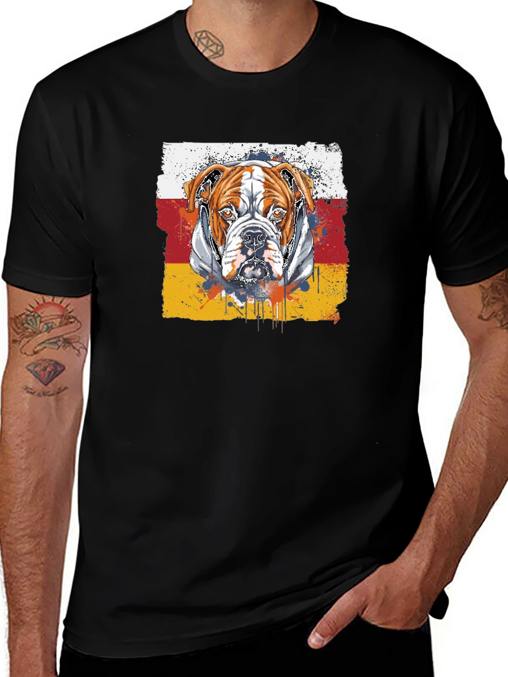 Bulldog Graphic T-Shirt - Stylish Mens Tee