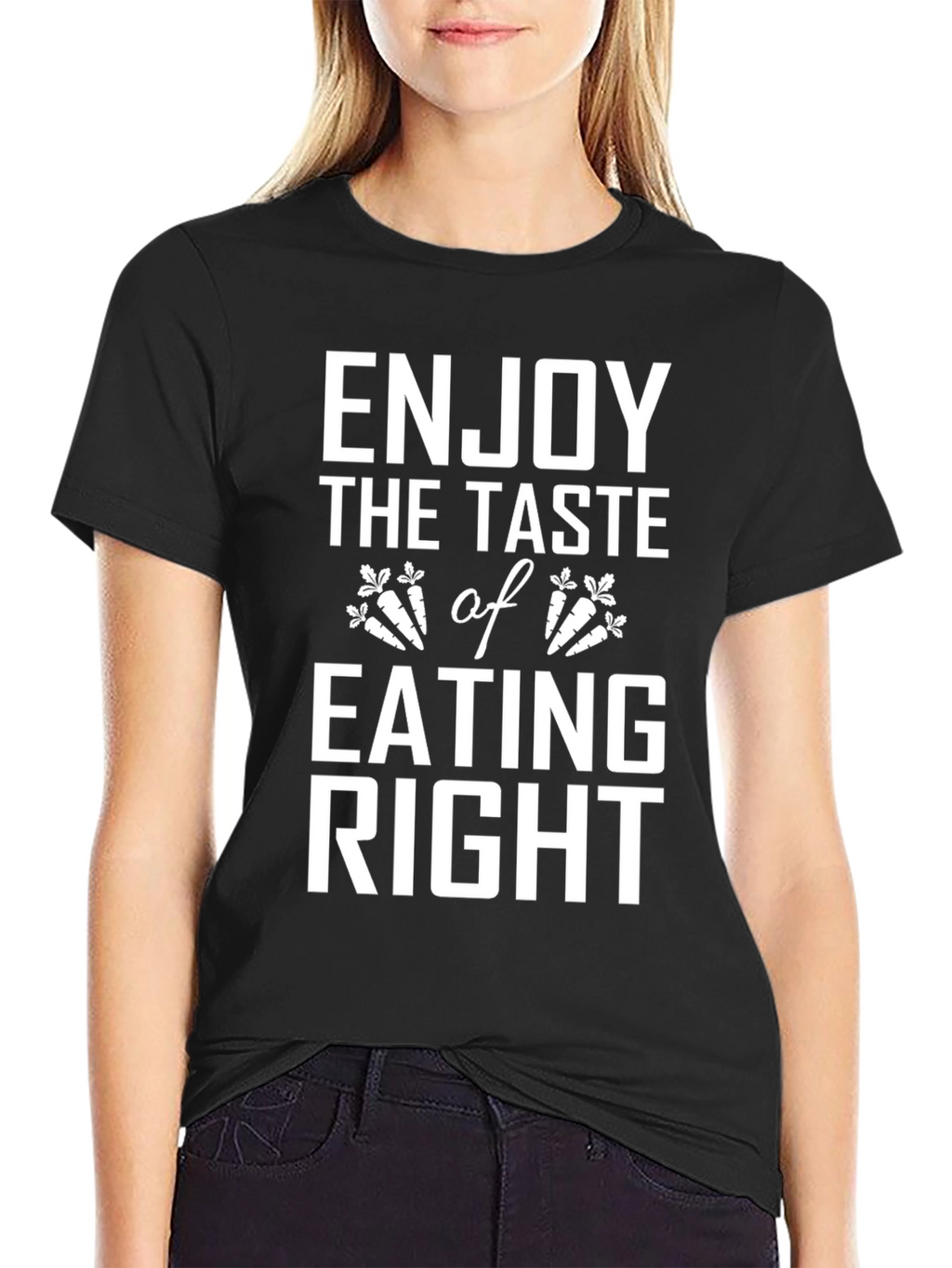 Enjoy Eating Right Black T-Shirt