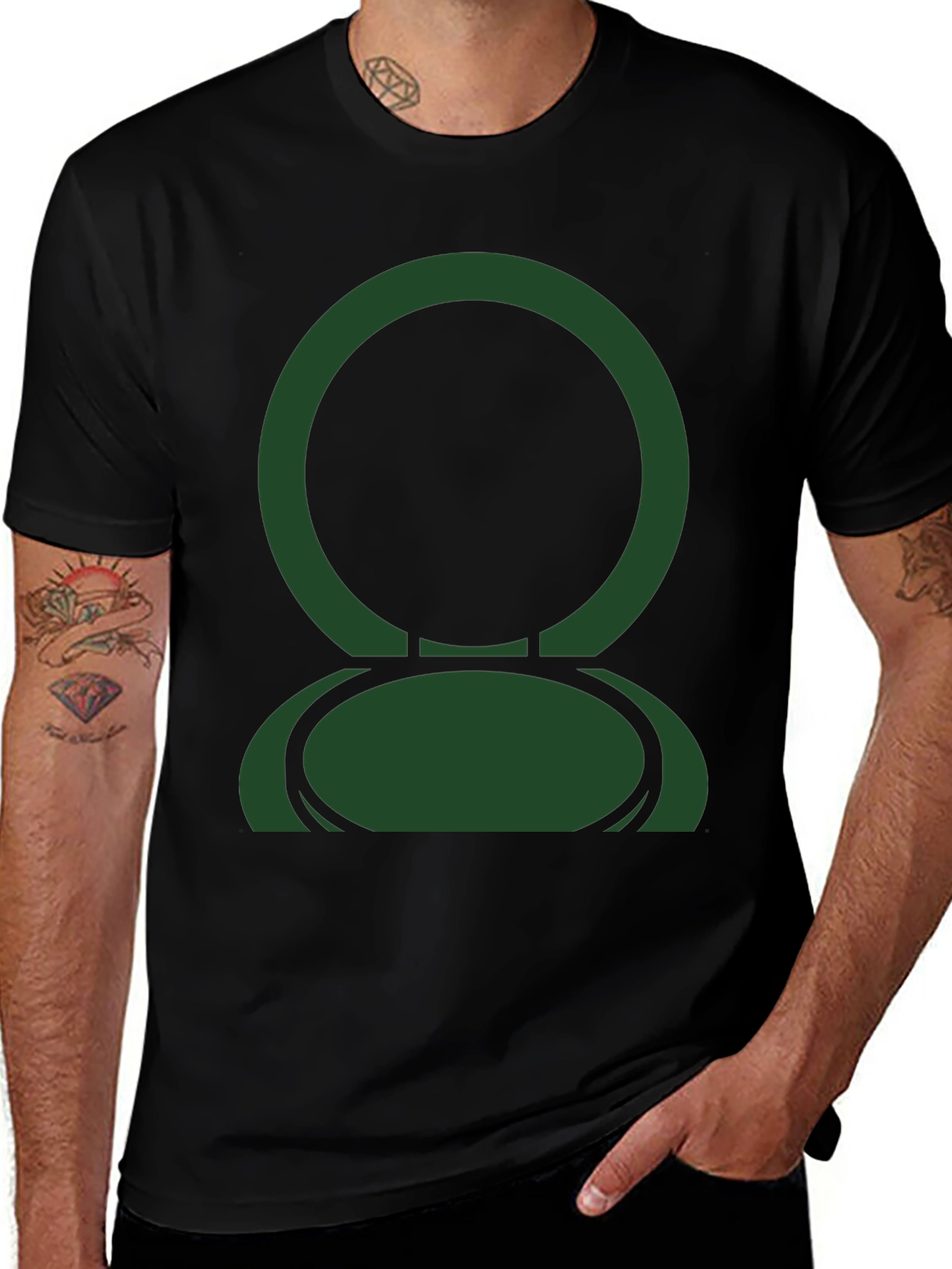 Green Lantern Symbol Black T-Shirt
