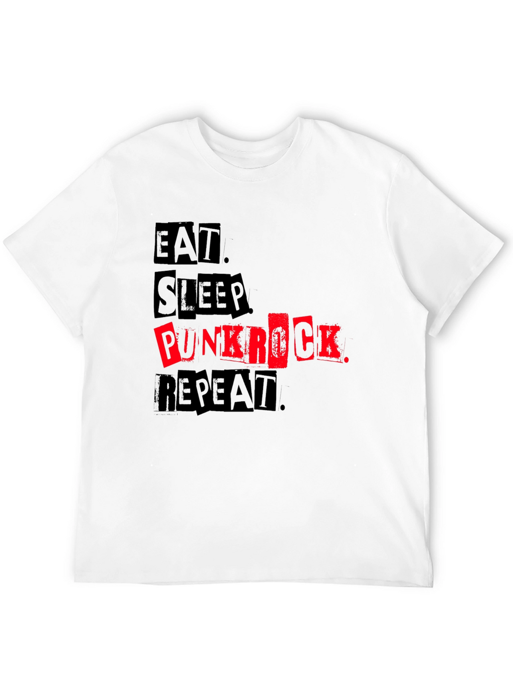 Eat Sleep Punk Rock Repeat Black Tee