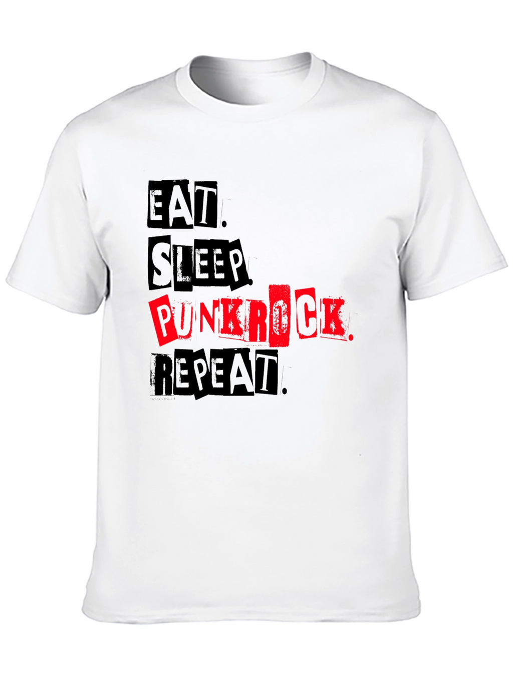 Eat Sleep Punk Rock Repeat Black Tee