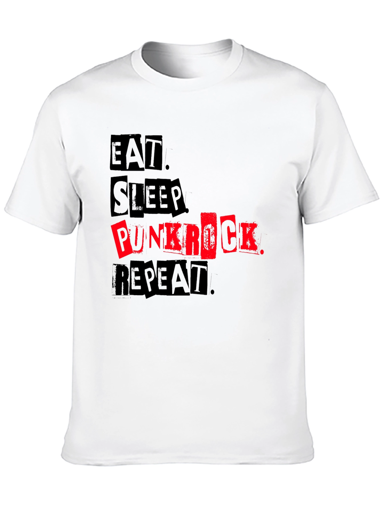 Eat Sleep Punk Rock Repeat Black Tee