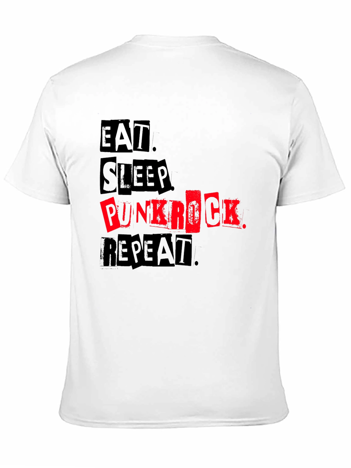 Eat Sleep Punk Rock Repeat Black Tee